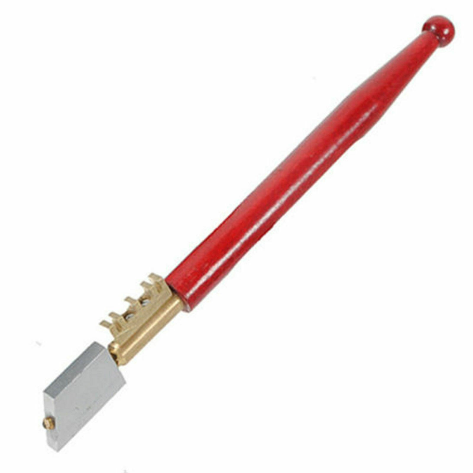 Sharp Diamond Tip Window Mirror Glazing Cutting Tool Antislip Wooden Handle Steel Blade Oil Feed Glass Cutter