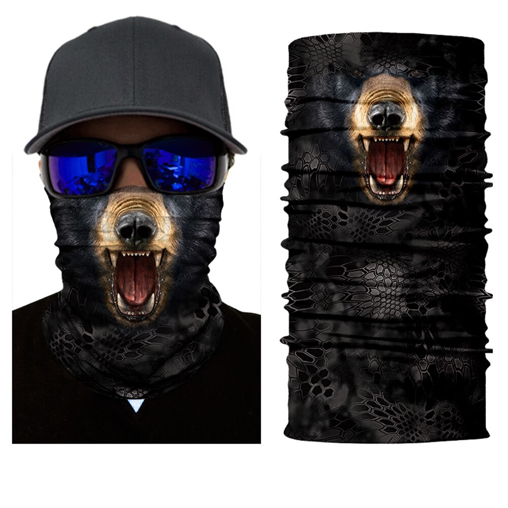 Máscara facial de pasamontañas de Motocross de JAER, gorro de secado rápido de calavera 3D para bicicleta, gorras deportivas, máscara facial lavable para motocicleta: Model 7