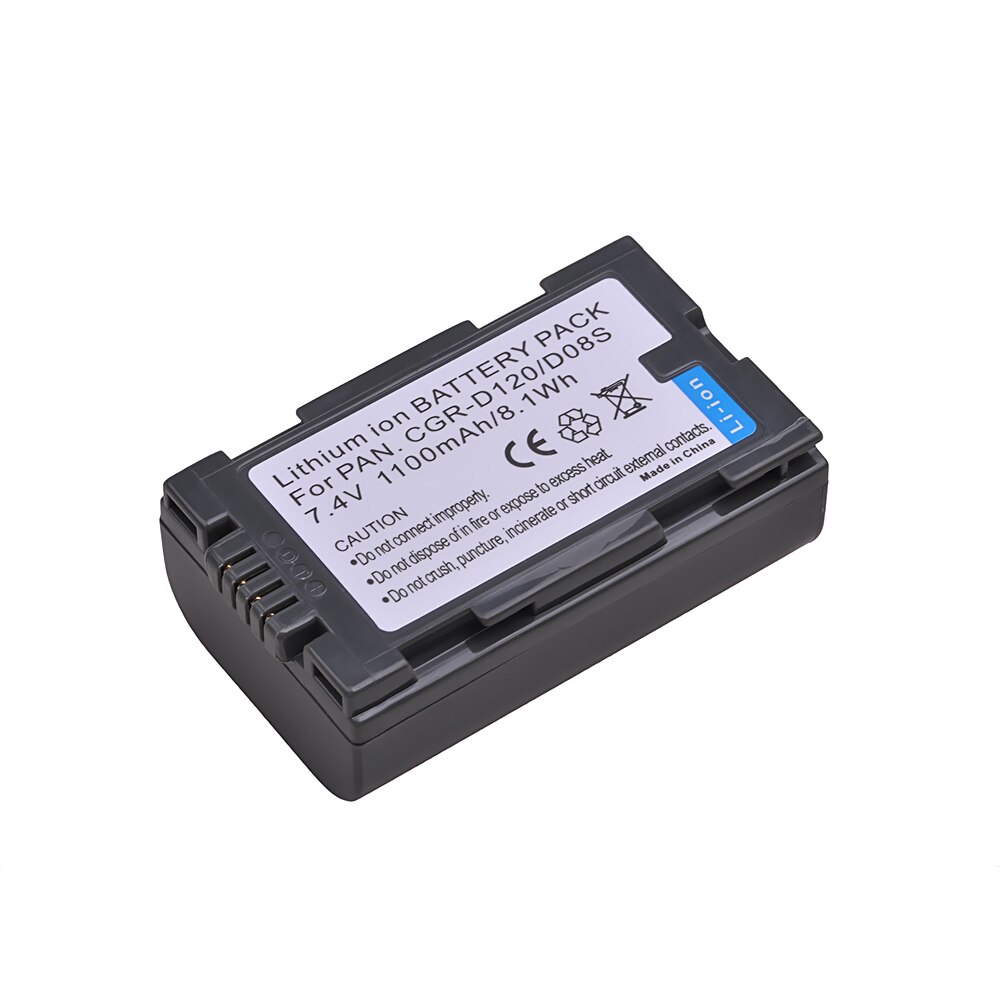 2pcs Spare Battery Pack for CGR-D08 CGR-D08A CGR-D08A/1B CGR-D08R CGR-D08S CGR-D110 CGR-D120 CGR-D120A PV-DBP8 PV-DBP8A Battery