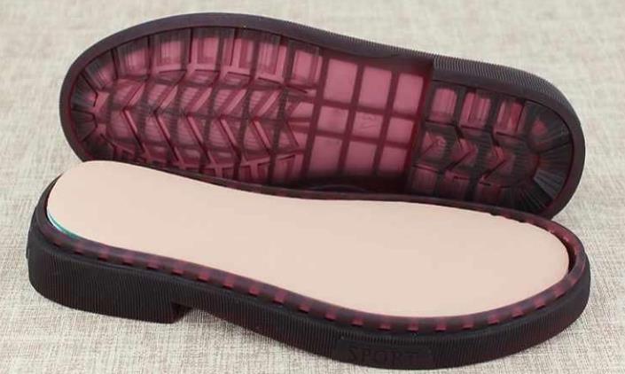 Frau casual gummi sohle Gummi Protector Elastische Ferse Anti Slip DIY Ersatz Stick Auf Weiche Verdicken Schuh Sohlen Reparatur: Red wine / 34