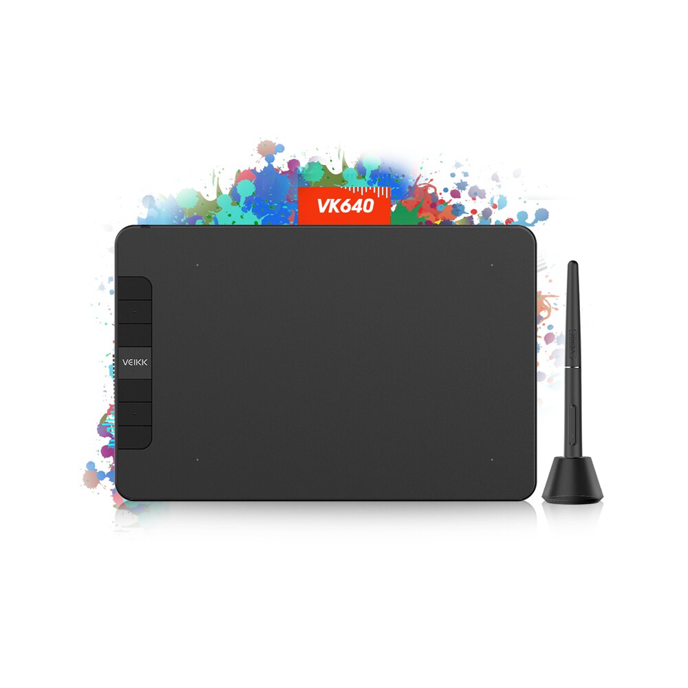 VEIKK VK640 6 x 4 inch OSU Tablet Digital Drawing Writing Pad Graphic Pen Tablet with Battery-Free Pen 8192 Levels