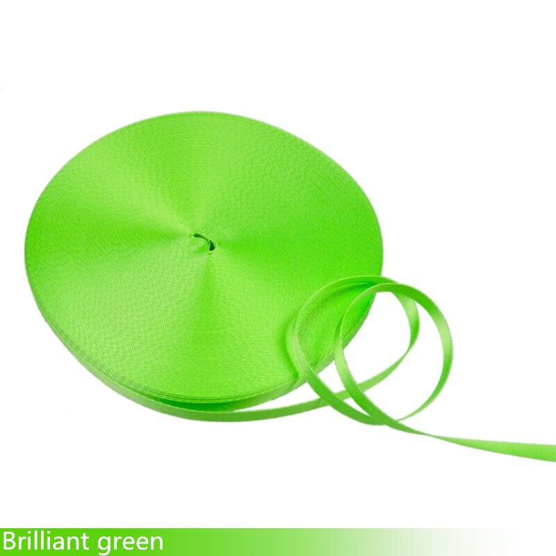 50Yards 3/8''(10mm) Colorful Strap Nylon Webbing plain weave Knapsack Strapping Sewing Bag Belt Accessories: Brilliant green