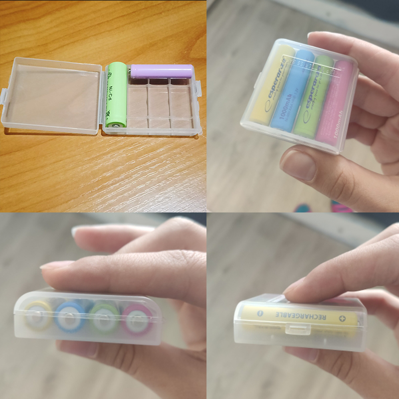 Plastic AA/AAA Battery Case Cover Rechargeable Battery Container Organizer Battery Holder Storage Box for 2 4 8xAA AAA Batteries