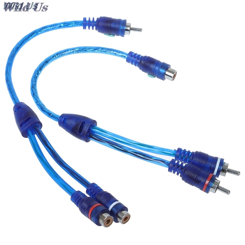 Car MP3 Audio RCA Y Splitter Cable Adapter Cord Converter for Car AUX Amplifier