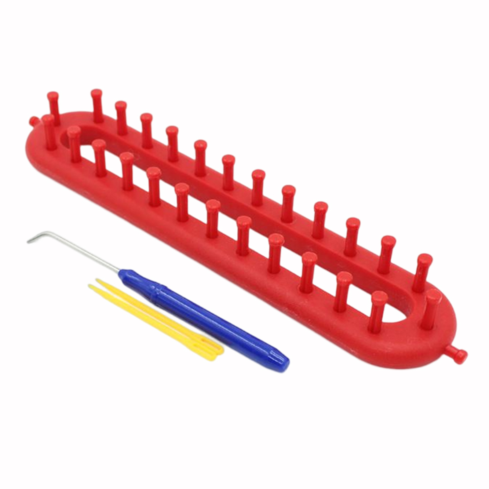 Telaio per maglieria rettangolare e rotondo - Strumento per tessitura fatto a mano fai-da-te per cuciture di sciarpe, maglioni, cappelli e scialli: Verde scuro