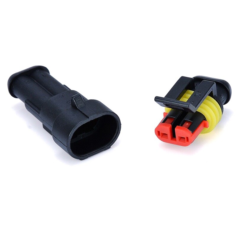 10 Sets Car Auto 2Pin Way Sealed Waterproof Electrical Wire Harness Connector Plug Kit Electrical Wire Connectors Accessories