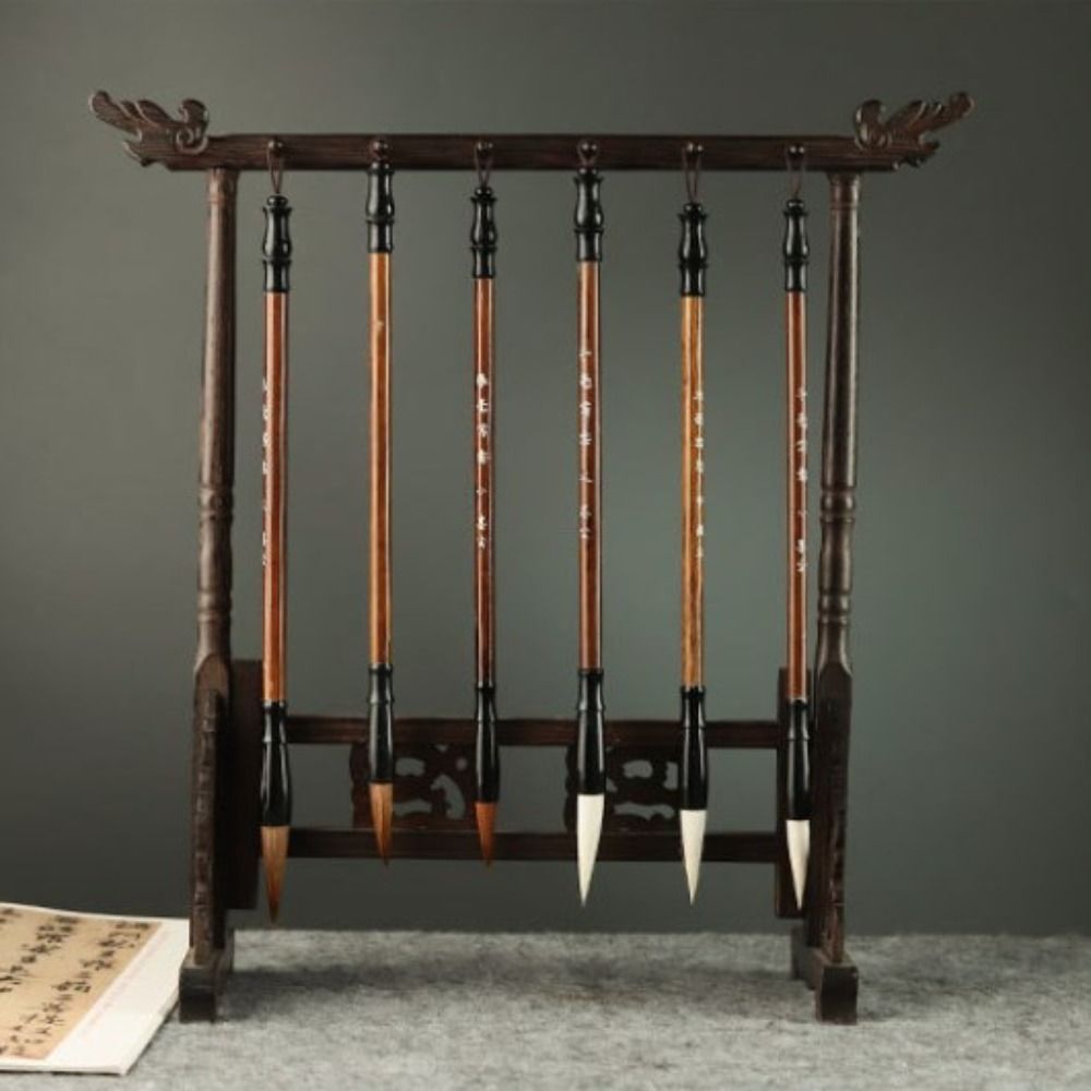 Pincel de caligrafía tradicional china, pintura al óleo, pelo de Lobo, escritura de escritura, madera, arte de alta gama, estudiante