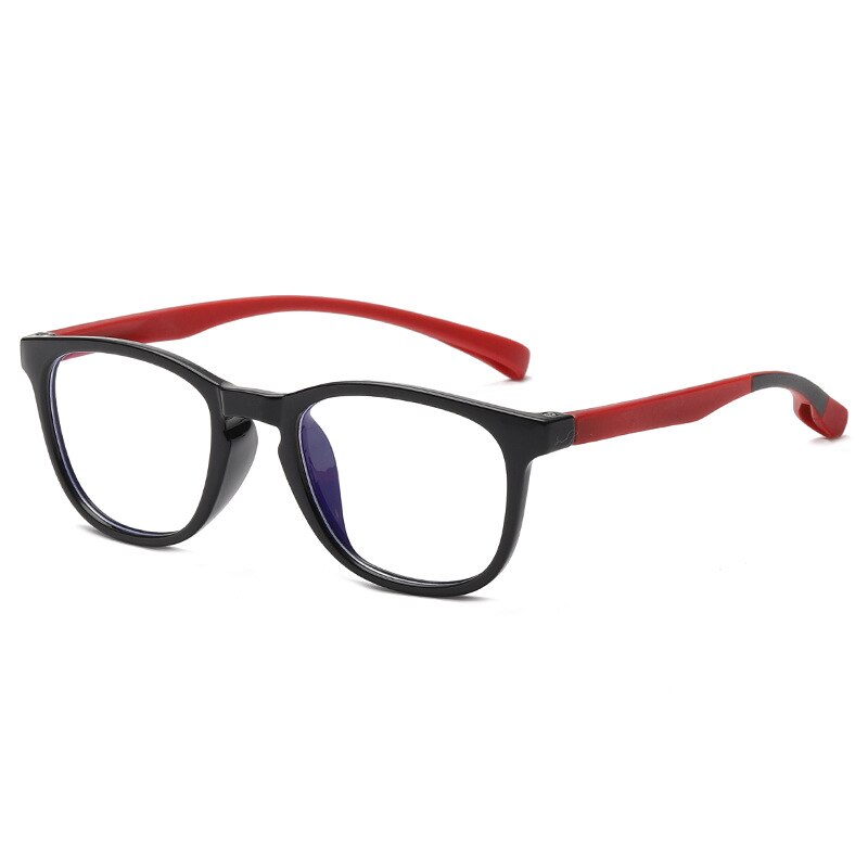 Simvey Silicone Kids Anti Blue Light Glasses Classic Boy Girls Square Computer Glasses Anti Eye Strain Headache Gaming Glasses: C5