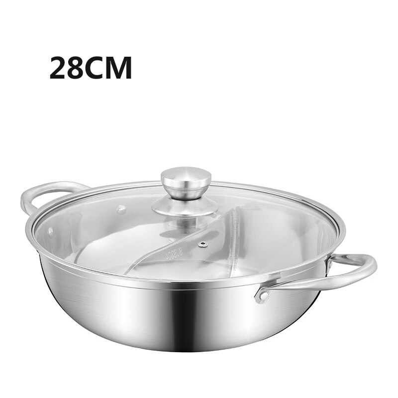 Edelstahl Topf Eintopf Induktion Herde Gasherd Kompatibel Topf Heimat Küche Kochgeschirr Suppe Kochen Topf Zwilling Unterteilt: 28cm