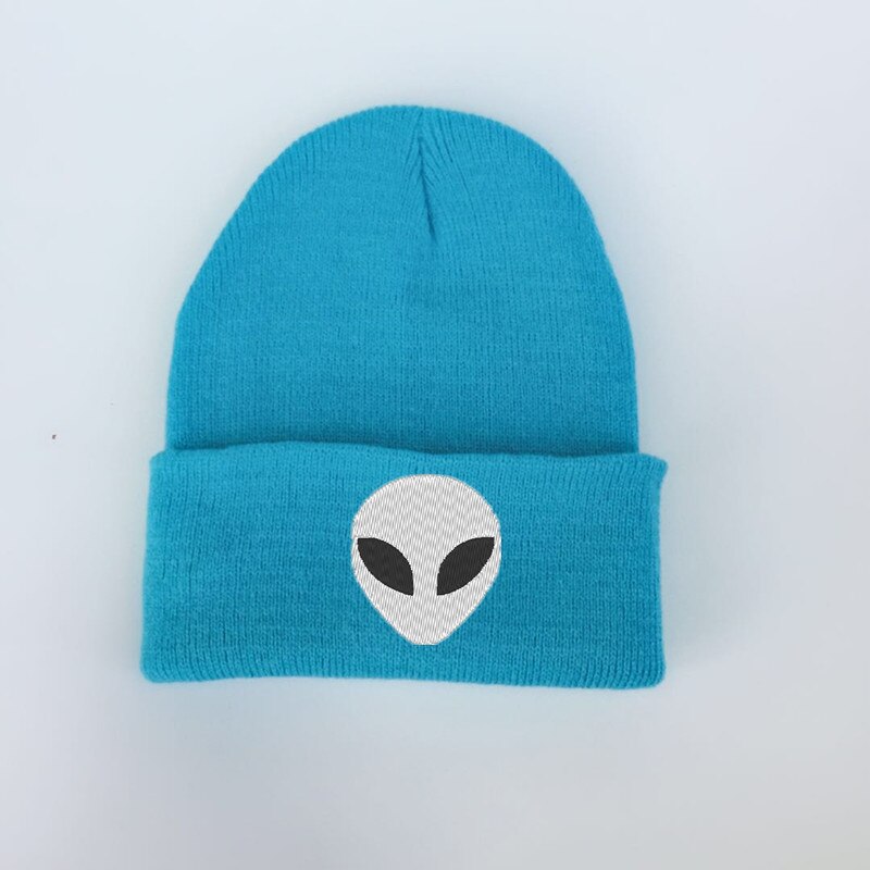 Alien kostuum baby hoed fotografie rekwisiet hoed cartoon pet gopro superheld schedel ufo hoed voor jongens en meisjes winter accessoire: Hemelsblauw