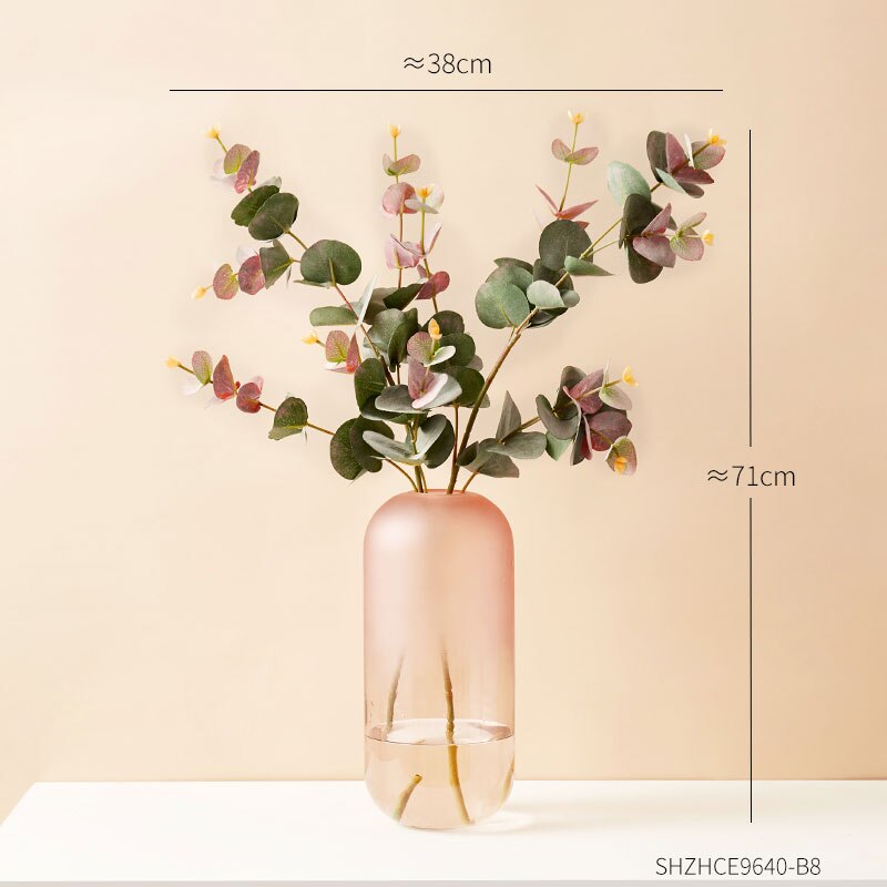 Eenvoudige decoratie van gematteerde glazen vazen, transparante vazen, scandinavische interieurdecoratie, inzetstuk voor thuis, bloemenknutsels: F