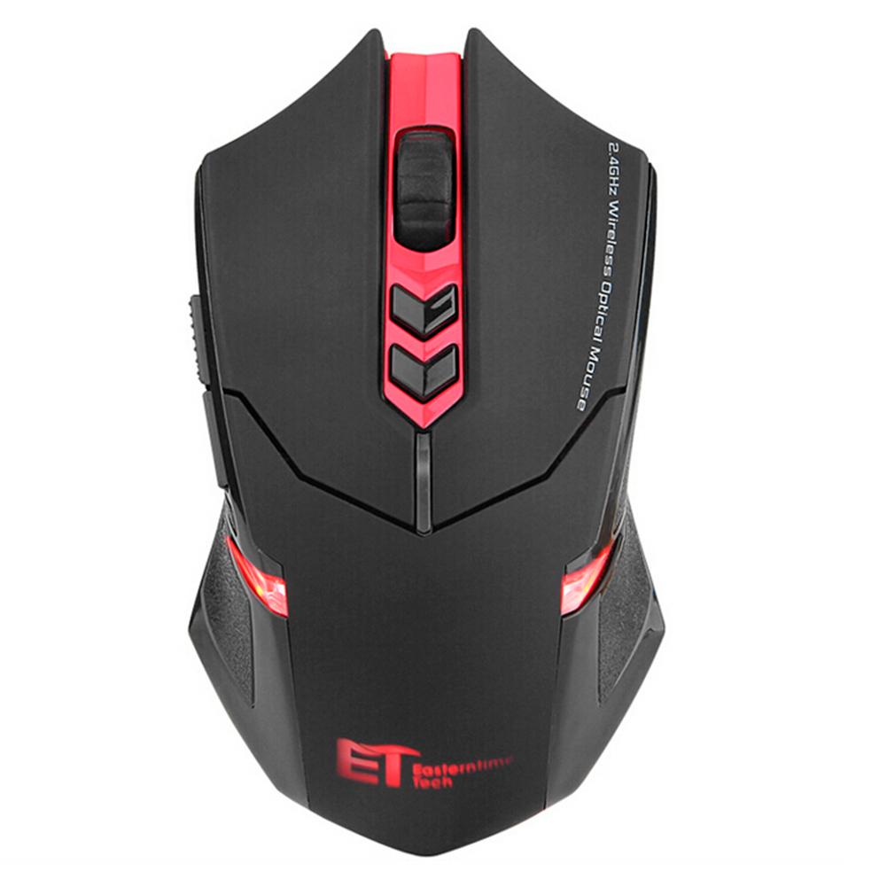 ET X-08 2000DPI Adjustable 2.4G Wireless Gaming Mouse Red 800/1200/1600/2000/2400 DPI levels Game Mouse: Default Title