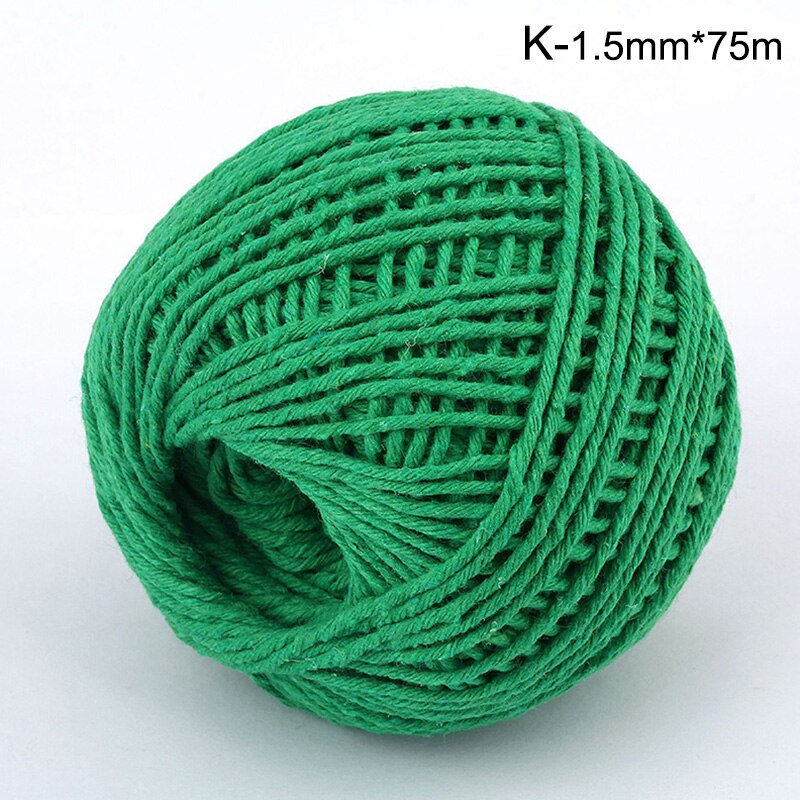 DIY Handmade Cotton Thread 1 Roll 75 Meters Rope Red White Card Hanging Rope Packing Twine String Cord: K