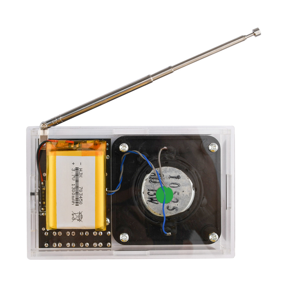 Radio FM DIY Kit Odbiornik radiowy FM 76MHz-108MHz Zestaw głośników radiowych DIY Modyfikacja częstotliwości Wyświetlacz LCD Praktyka lutowania