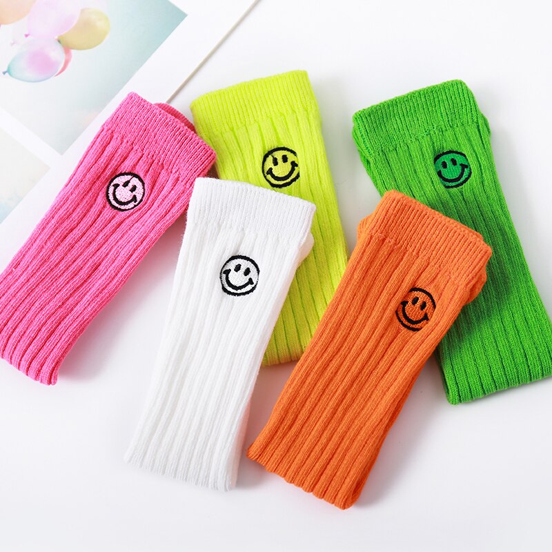 Chaussettes montantes en coton pour enfants et adolescents, bas bon marché, à la , pour filles et garçons