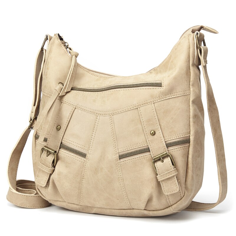 Annmouler moda torebki damskie torba na ramię ze skóry Pu małe torebki damskie kieszenie Crossbody torba dla dziewczynek Tote torba Sa: khaki