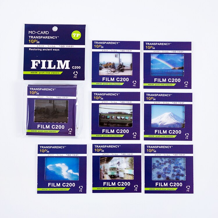 Jianwu 7 ark retro film husdjur collage kort klistermärken dekorationsmaterial gör-det-själv klippbok dagbok telefon album brevpapper: Fushishanxia