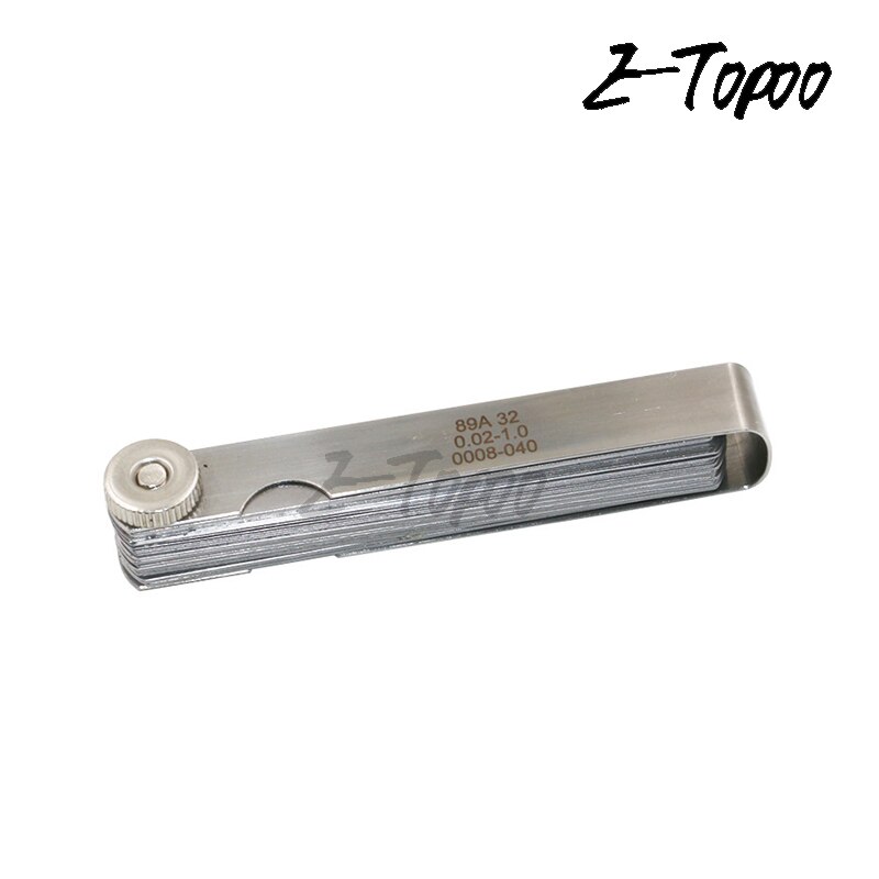 32pcs/lot Blade Metric Feeler Gauge Filler Thinner Measurement Tool 0.02-1.00mm
