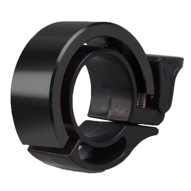 Bel sepeda sepeda onzichtbare bahan aluminium fietsbel fietsbel: Zwart eendelig