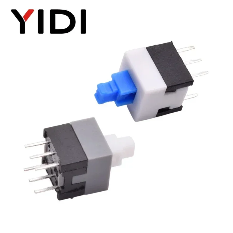 10 Uds PCB tacto Micro Mini botón de enganche encendido apagado interruptor de bloqueo automático DIP tapa de 6 pines 5,8*5,8/7*7/8*8/8,5*8,5mm