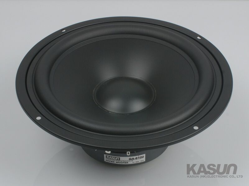 1PCS KASUN QA-8100 8inch Woofer Speaker Driver Unit Paper Cone 8ohm/140W Dia 218mm Fs 45Hz