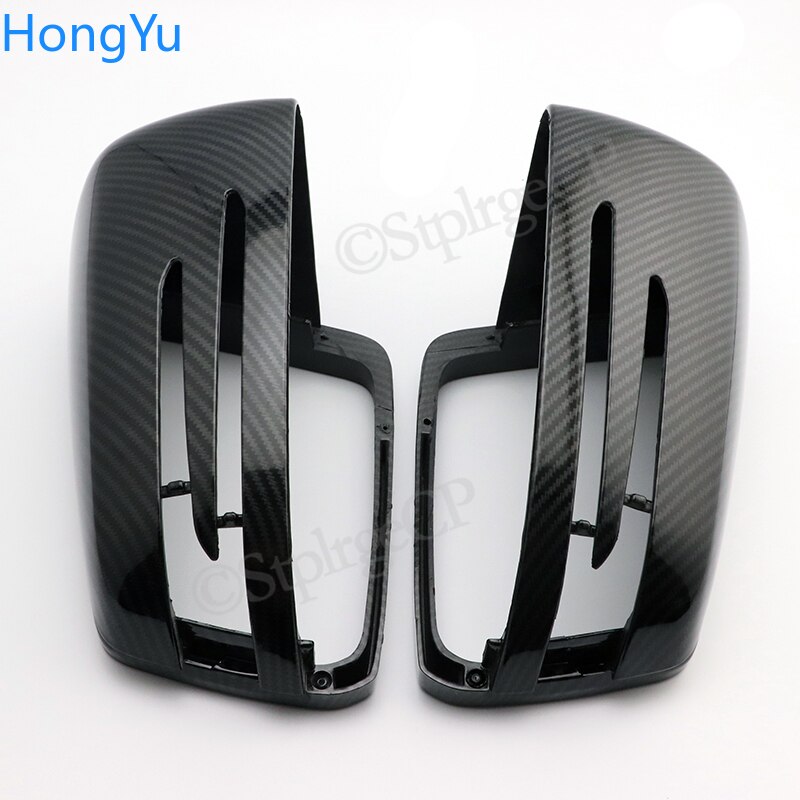 Cubierta para espejo retrovisor Mercedes Benz Clase A W176 , de fibra de carbono negro brillante, accesorios para espejo