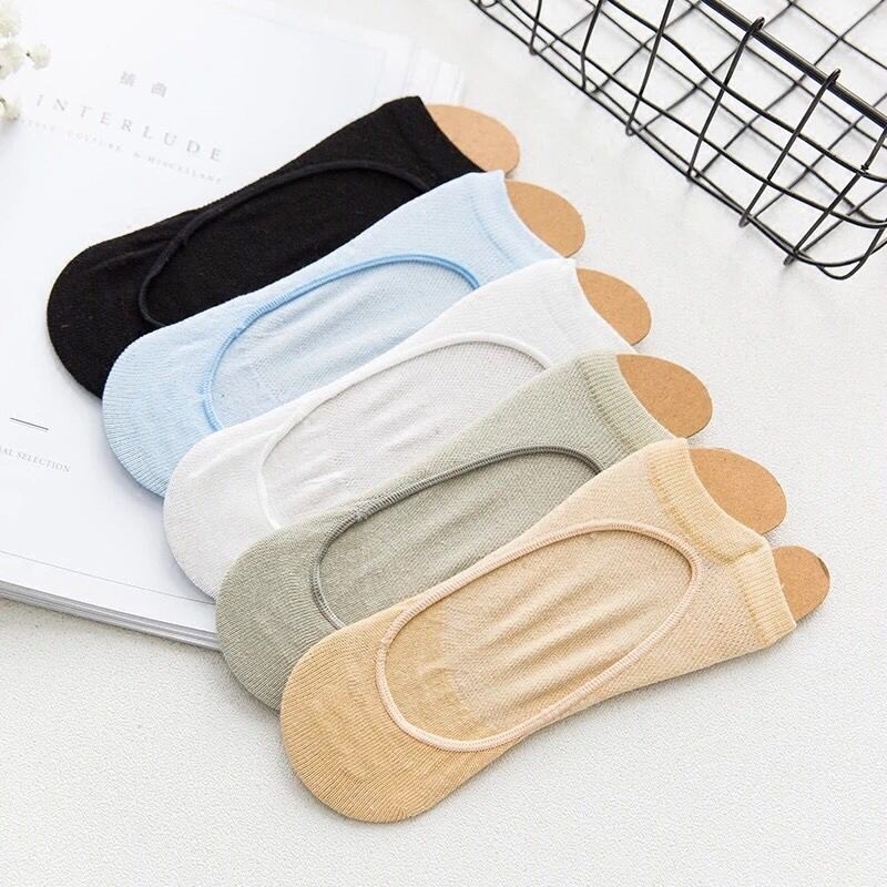 Women Two Toe Socks Summer Breathable Non-Slip Ankle Socks Solid Color Female Cotton Low Cut Boat Socks