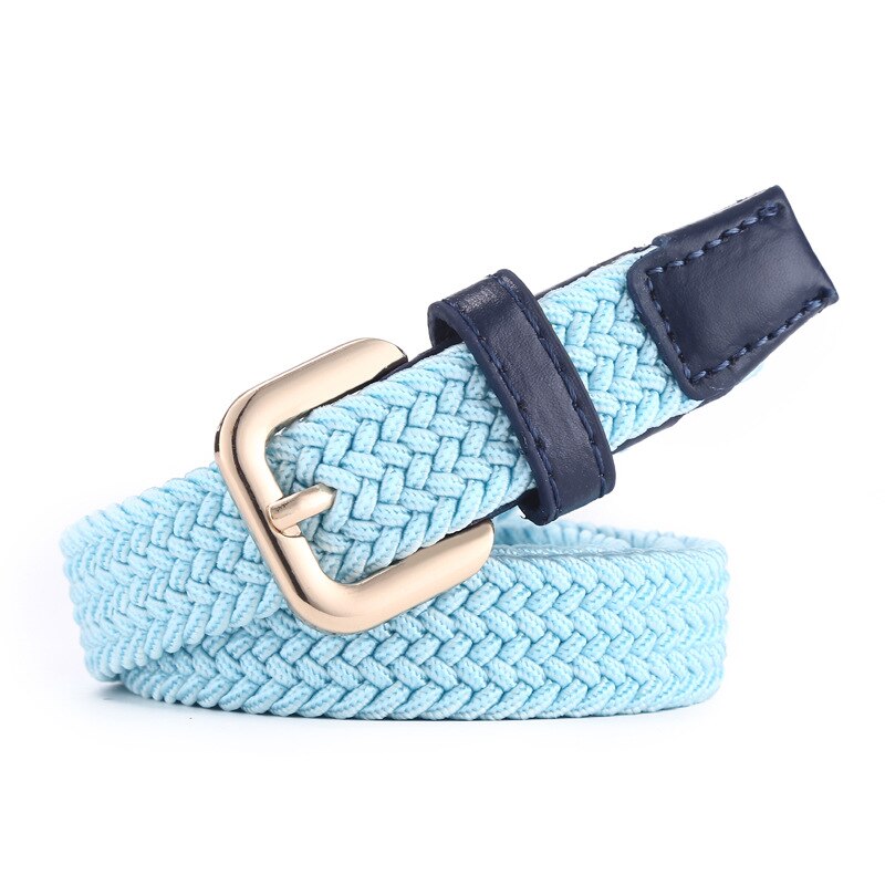 ZLD – ceinture en toile unisexe, alliage, boucle ardillon, costume parent-enfant, tissage décontracté, toile tissée simple, bande élastique unie