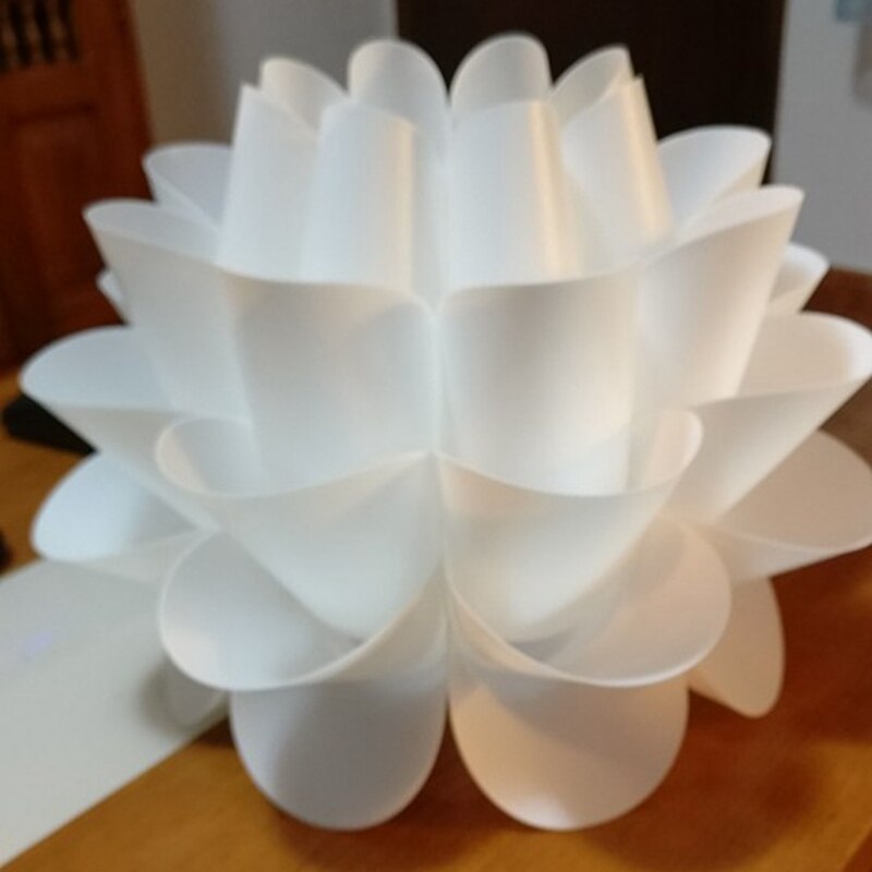 Art DIY Lotus Flower Lamp Shade Modern Pendant Light Shade White Lamp Shade Hanging Lamp Room House Home Decoration