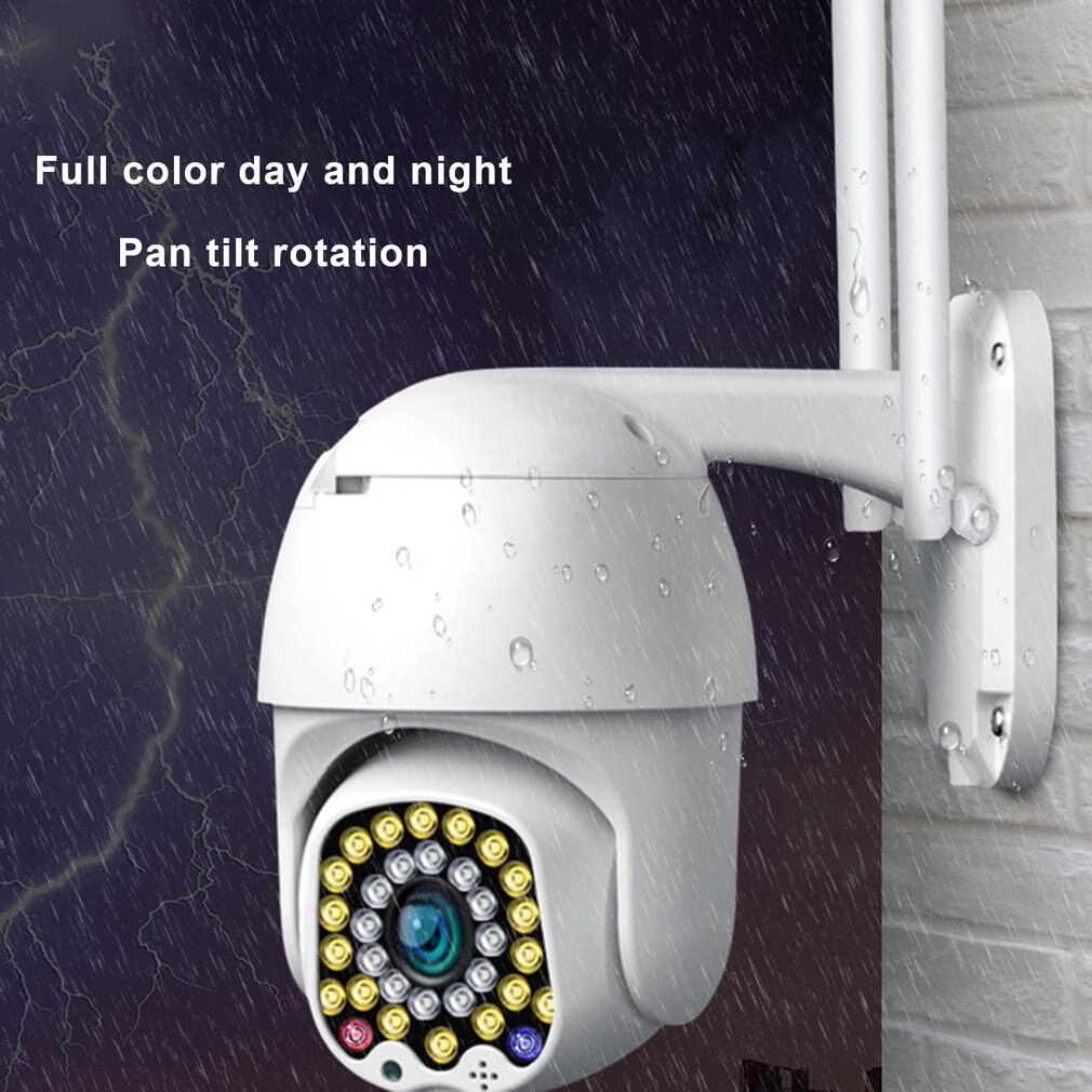 32 Lights Sound And Light Alarm Automatic Tracking Wireless Wifi Camera High Defintion Ptz Outdoor Dual Light Source