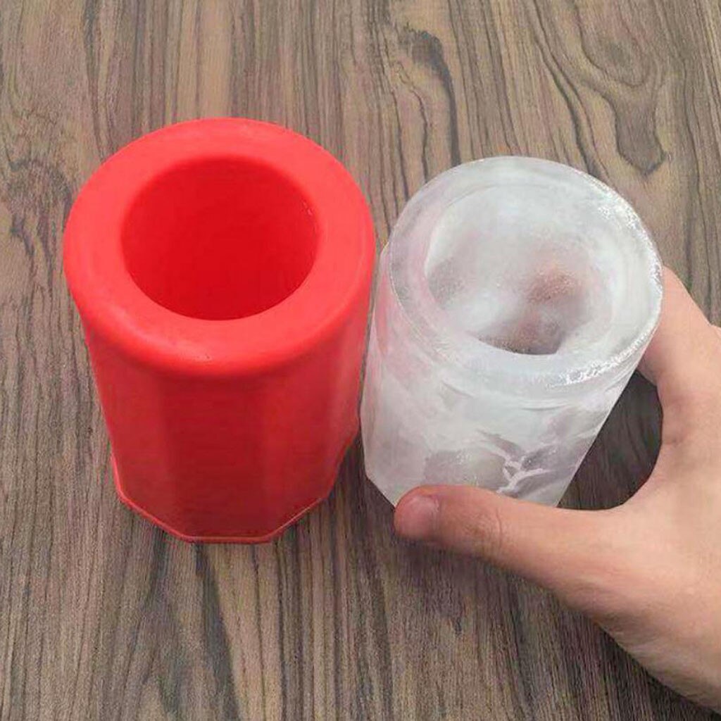 Large Capacity Plastic Water Cup Silicone Ice Cup Summer Water Cup Portable Ice Bar Party Drink Ice Tray Cool Shape Ices Cube