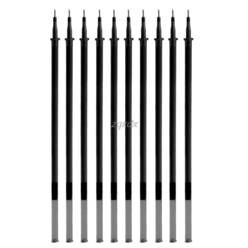 10 stk/sæt 0.5mm sletbare gel blækpen refills magisk skrivning studie kontorartikler engros: Balck