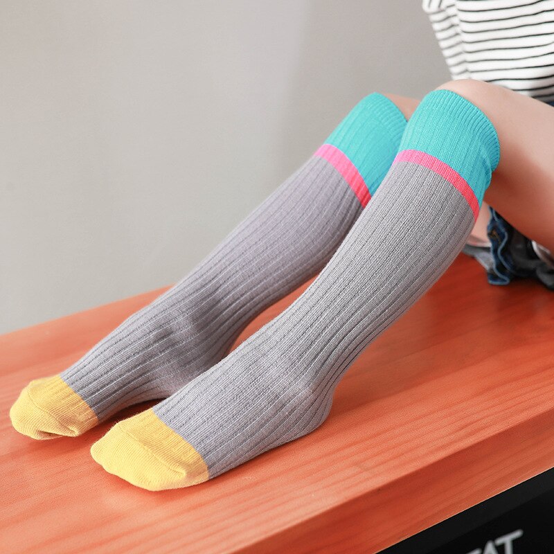 Baby Kinder Kleinkind Kniehohe Lange Röhre Socken Mädchen Jungen Fußball Streifen Socken Baumwolle Kinder Sport Schule Weiß Bein Warm zeug: 4