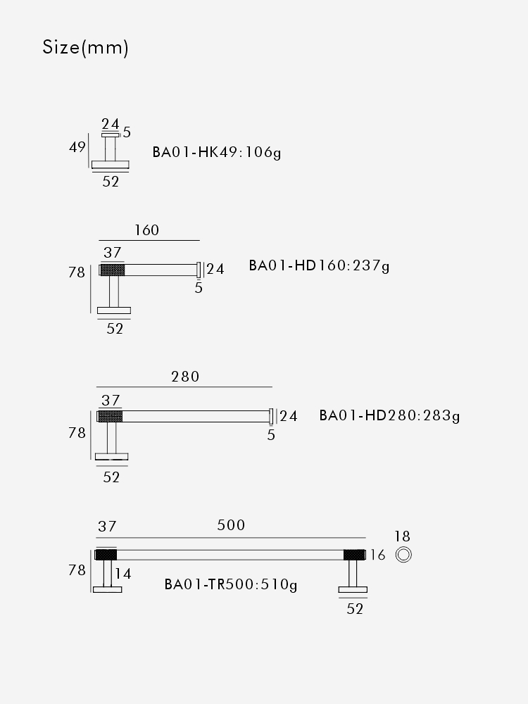 Nurlin Messing Rändelserie Badezimmerzubehör Beschläge Handtuchhalter Schienen Haken Toilettenpapierhalter Schwarzgold