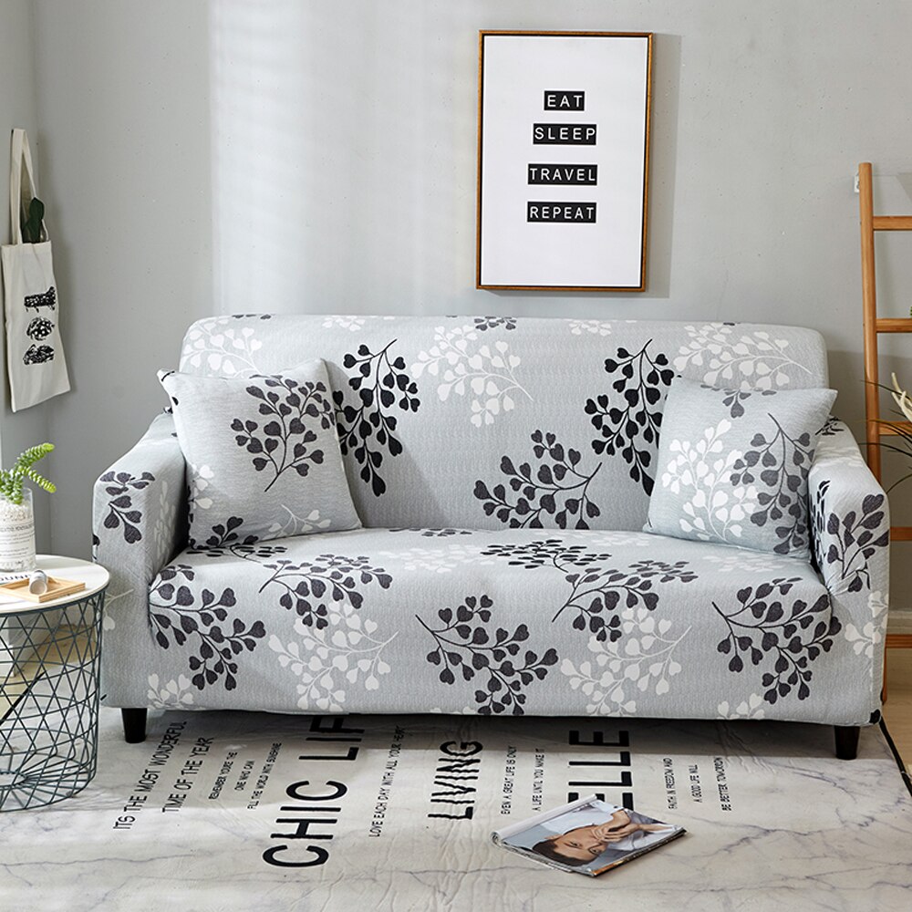 1/2/3/4 Seat Printed Sofa Slipcovers Elastic Stretch Sectional Sofa Cover For Living Room Couch Cover Armchair Cover: 15 / 4-seat 235-300cm