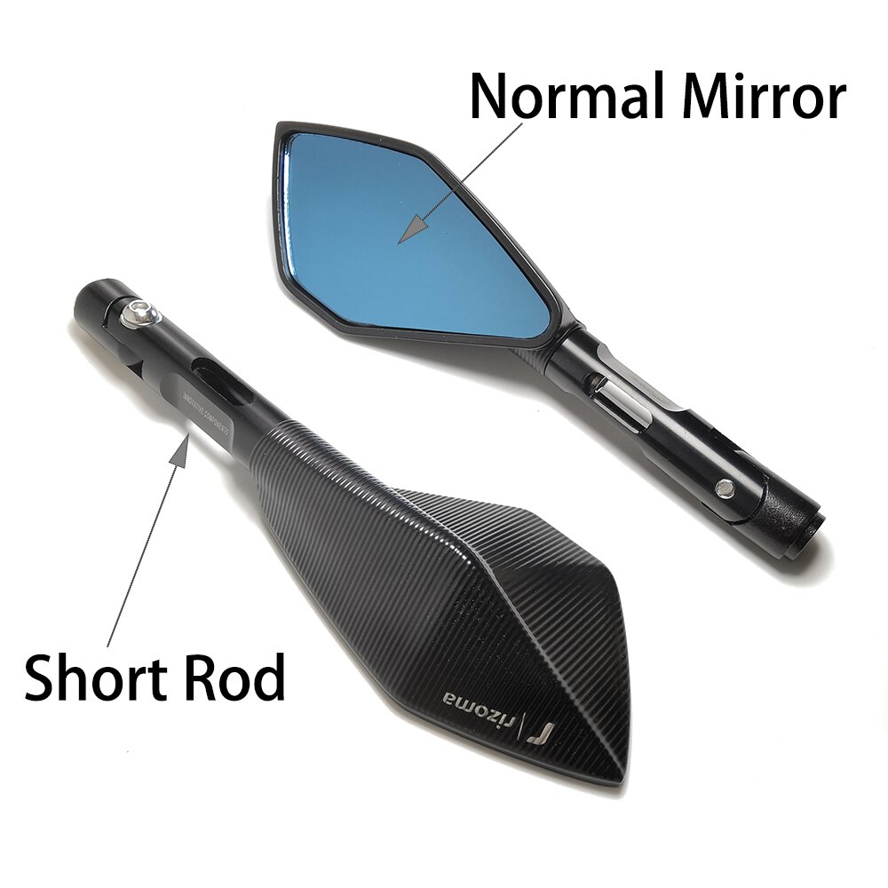 Espelho retrovisor de alumínio universal da motocicleta 8mm 10mm para suzuki gsr 750 gsx-s750 gsx-r750 para yamaha mt10 yb 125sp etc.: A