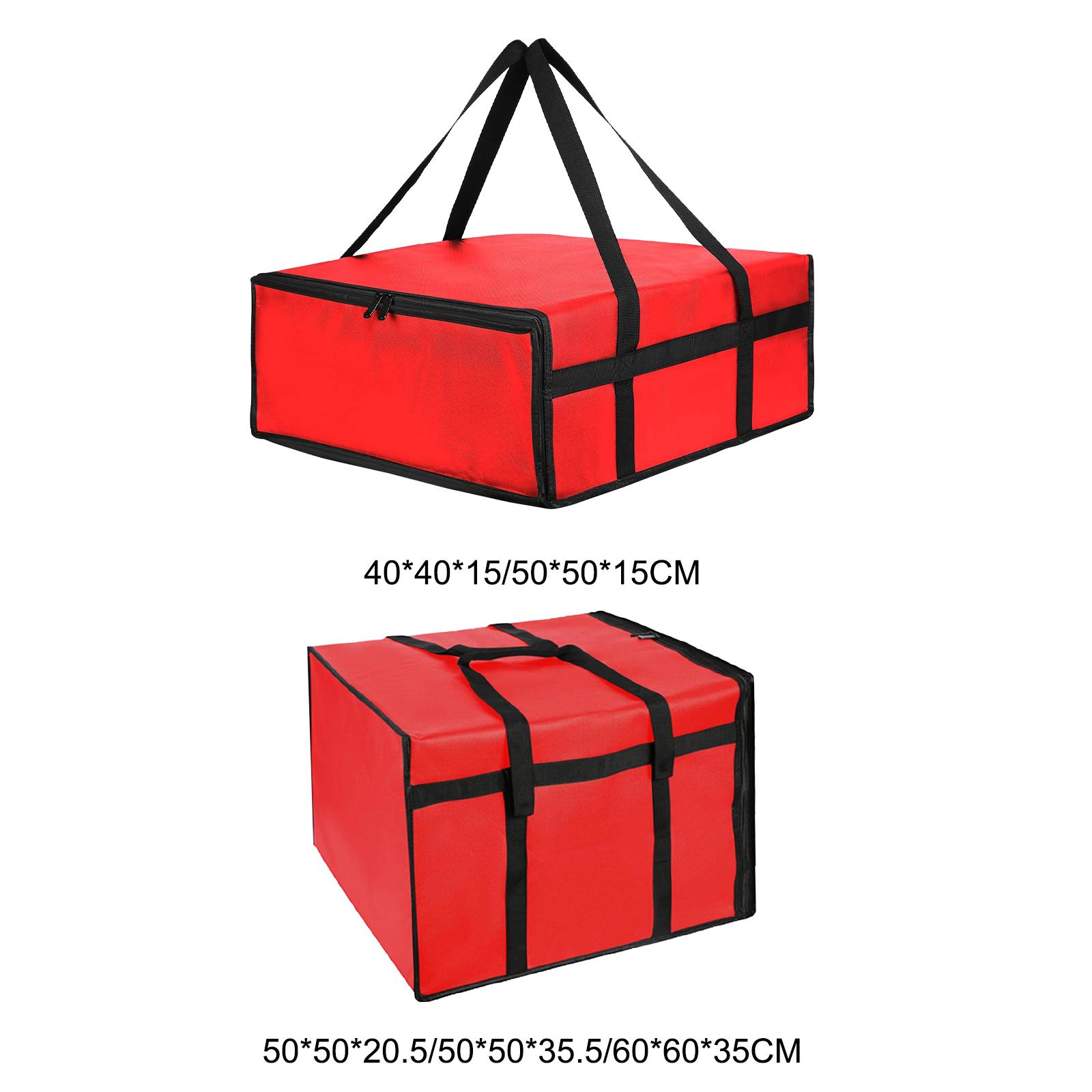 Pizza Carrier Insulated Bag Food Bag Sturdy with Dual Zippers for Pizzerias Multifunctional Reusable Grocery Shopping Bag