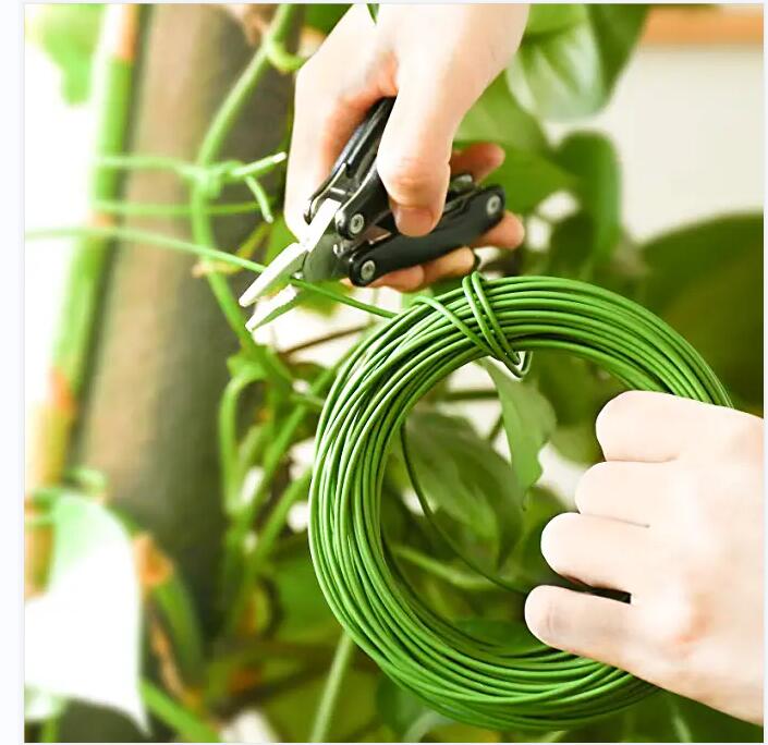 Filo rivestito di plastica rivestito di plastica fiore arte filo di ferro morbido bonsai rampicante pergola fiore pianta in vaso fai da te morire filo cravatte