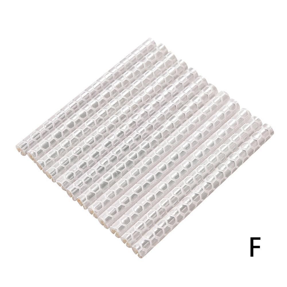 12Pcs Color Bike Wheel Rim Light Spoke Clip Safety Tube Bicycle Warning Light Reflective Strip Reflector Bike Accessories: F SLIVER