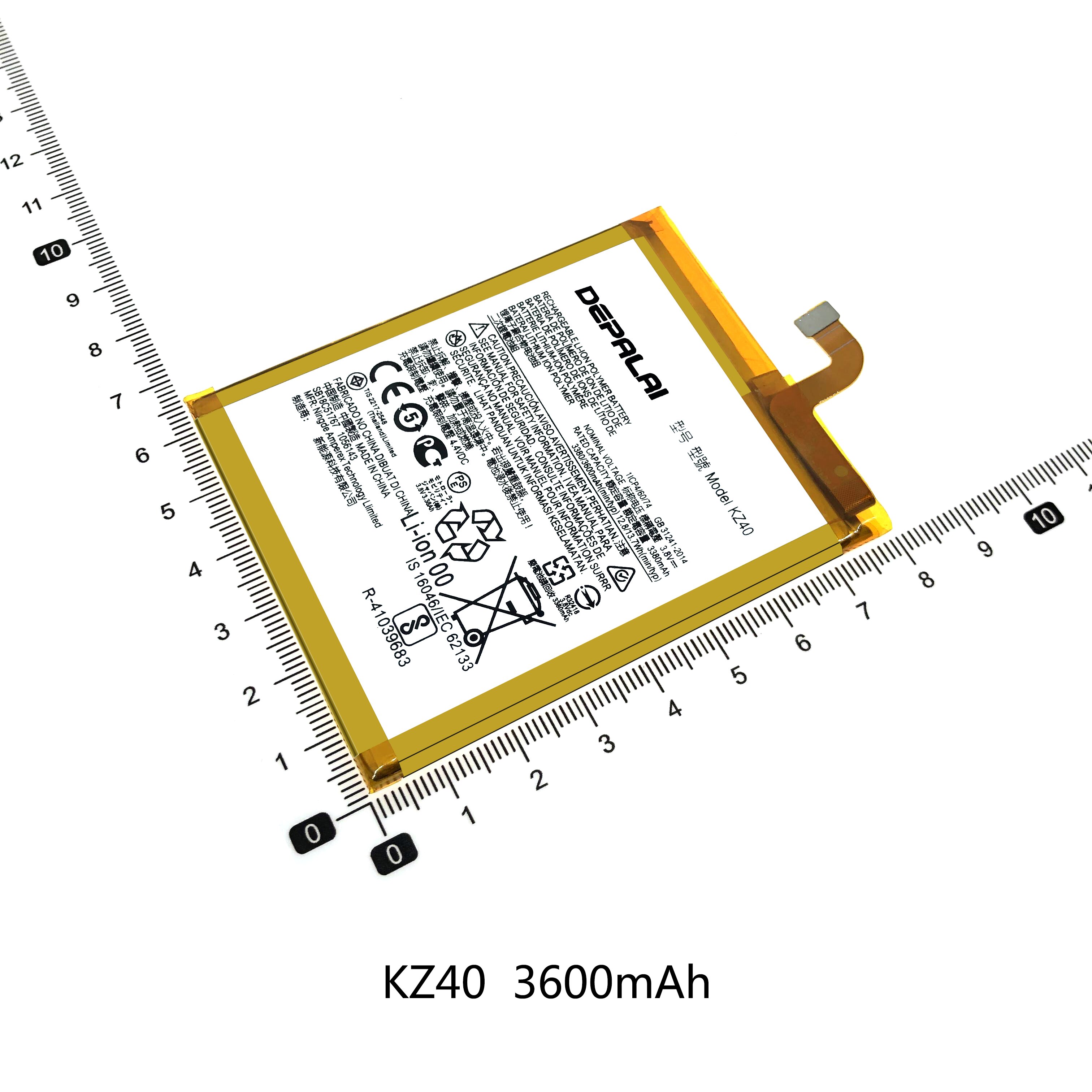 KD40 KG40 KR40 KS40 KZ40 4000mAh para Motorol Moto KD40 G8 además una acción XT2013 visión XT1970 del teléfono móvil de la batería de polímero Li-polímero: KZ40