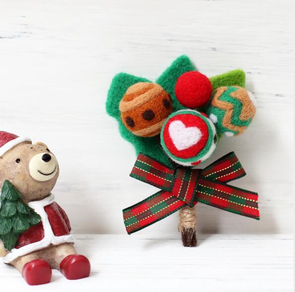 Brooch series wool needlepoint kit wool felt needle felting keychain craft needlecraft DIY handmade