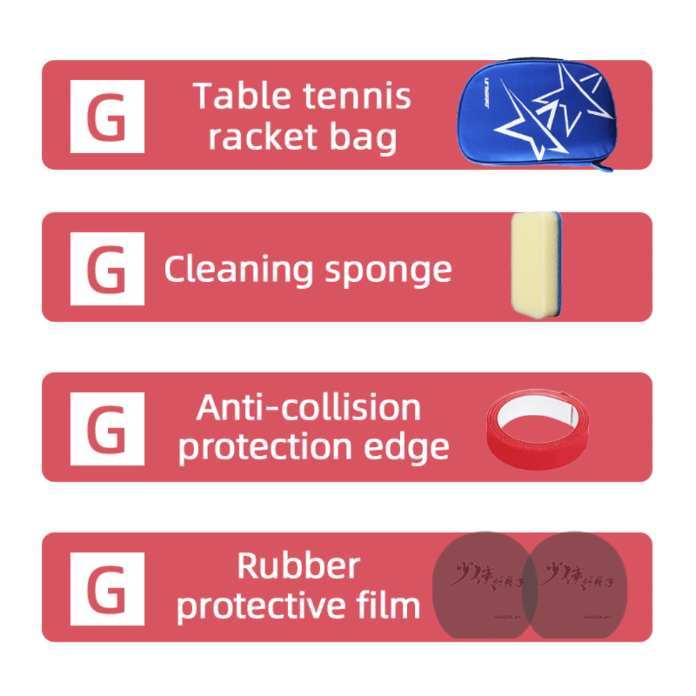 Ping Pong Rackets Short Long Handle Carbon Blade Rubber With Double Face Pimples In Tennis Table Racket With Case