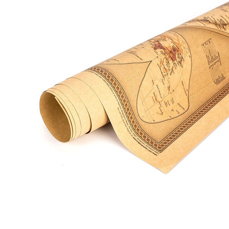 1 Pc Vintage Wereldkaart Antieke Poster Muur Grafiek Retro Papier Mat Kraft Kaart Van Wereld Bar Cafe Decor home Decoratie