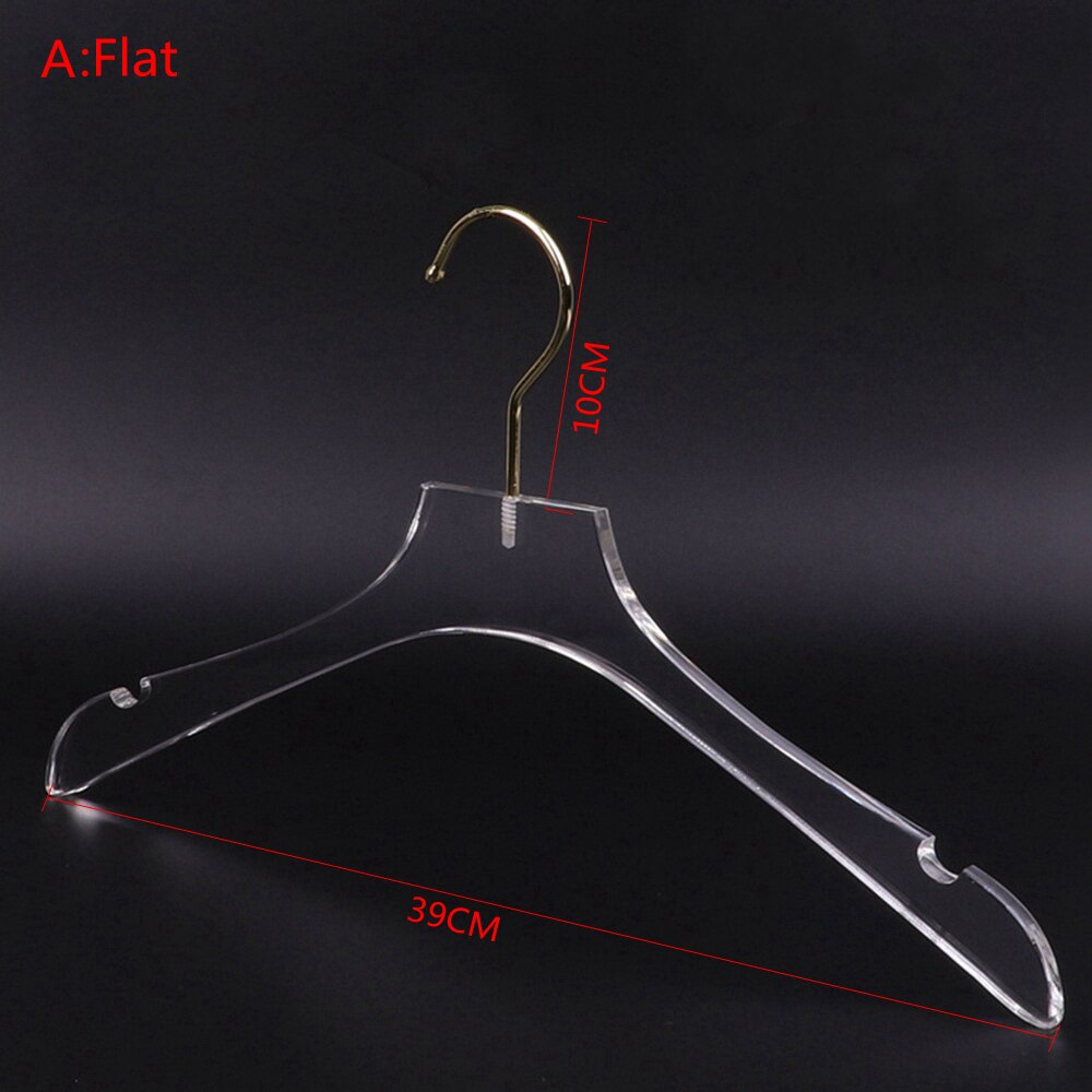 10 stk 15 " kvinde klar akryl tøj bøjle guld krog bøjle voksen bøjle rack