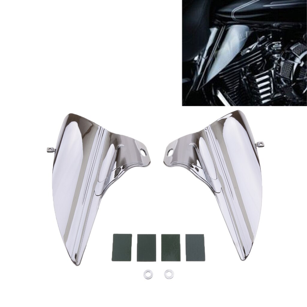 Chrome Saddle Shield Heat Deflectors For Harley Touring FLTR