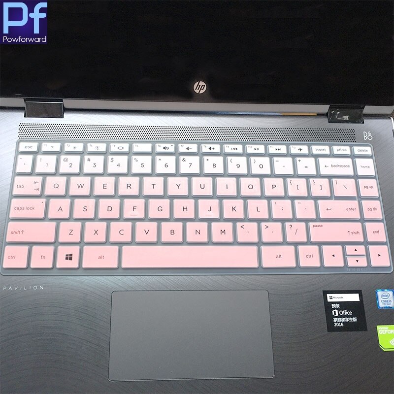 Laptop Keyboard Cover for HP Envy 13 & Spectre x360 13.3 Inch - Silicone Protector: Fade Pink