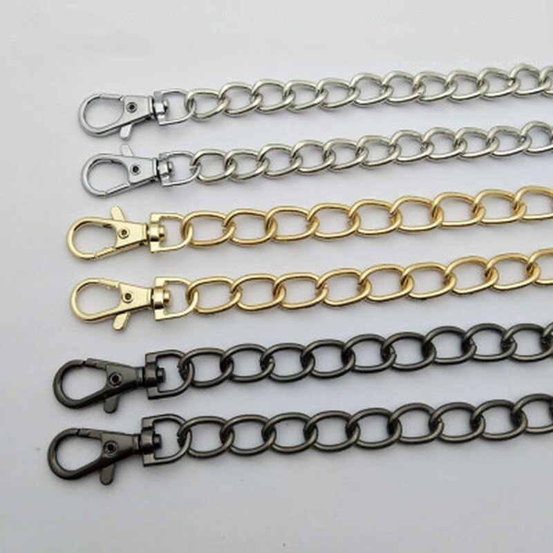 60/120cm Handbag Metal Chains Shoulder Bag Strap DIY Purse Chain Gold Silver Bag Handles Bag Accessories Chain