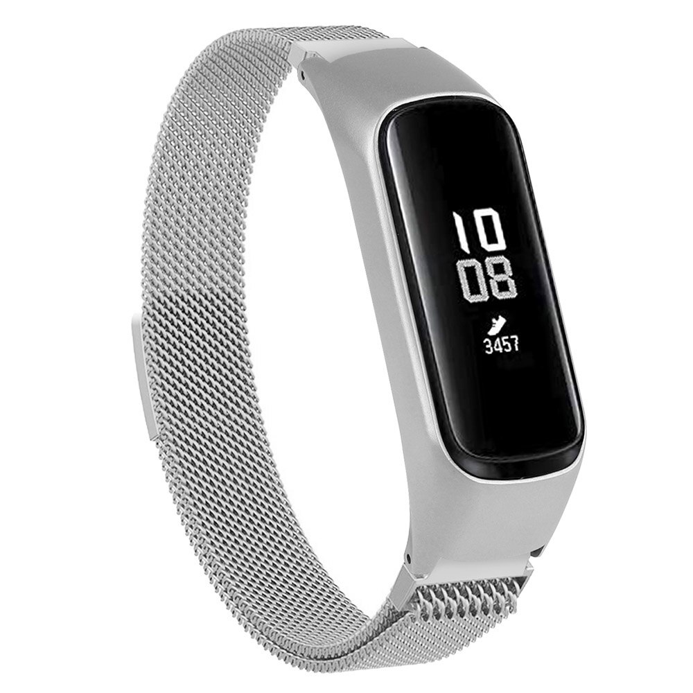Smartwatchband fit e polsband milanese roestvrijstalen vervangende magnetische band voor samsung galaxy fit-e access