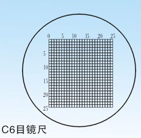 Diameter 19mm Microscope Slides Reticle Calibrating Slide Ruler Microscope Calibration Ruler Stage Micrometer: C6