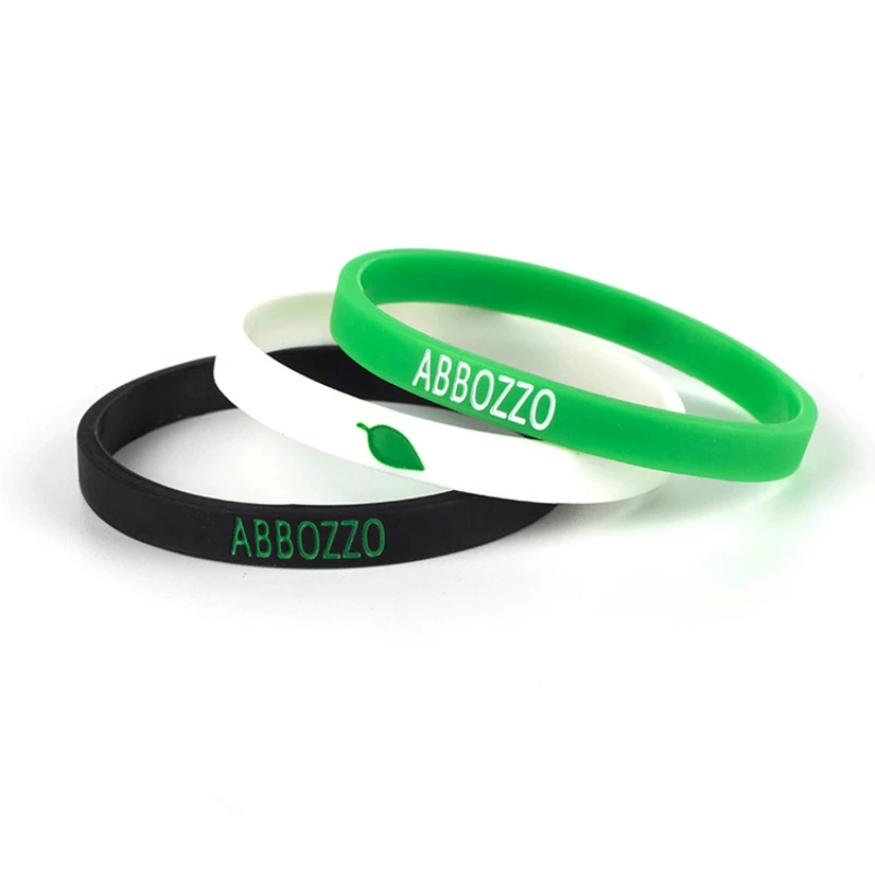 Originele trendy kleine frisse groene bladarmband zwart en wit groen paar siliconen eenvoudige armband voor heren en dames